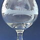 Suite of six tasting glasses of engraved crystal cognac