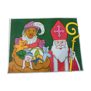 Old poster Saint Nicolas retro 62 x 79 cm