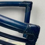 Set of 4 sculptural rattan bamboo dining chairs, Flechtatelier Schütz, Germany 1980s