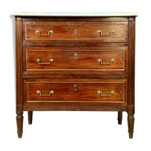 Commode de dame époque Louis XVI en acajou.