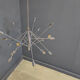 Vintage chrome sputnik style chandelier, 1970s