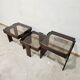 1970s Meblo Frattini Nesting Tables with Smoked Glass
