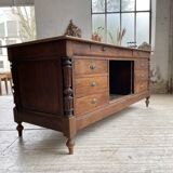 Drapery oak counter 1900