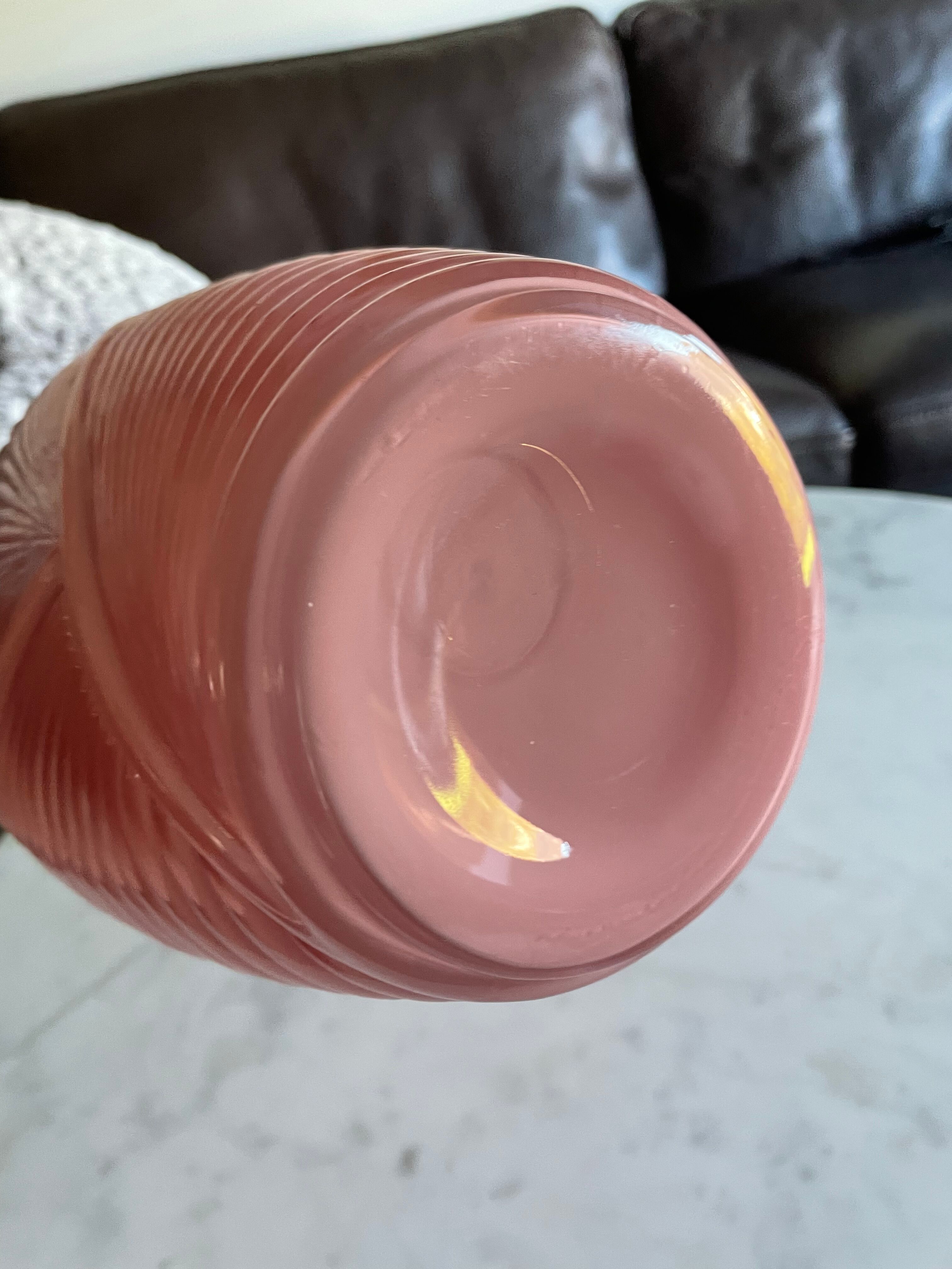 Pink vase draped art deco