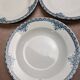 Set of 9 deep plates Terre de Fer St Amand model Andrinople