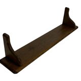 Vintage book shelf wall rack 1970s wood minimalist design