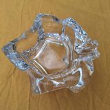 Cendrier en verre en forme de feuille