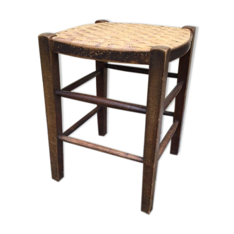 Tabouret de ferme en bois vintage