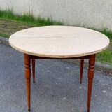 Table ronde extensible ovale bois brut 110 à 150cm