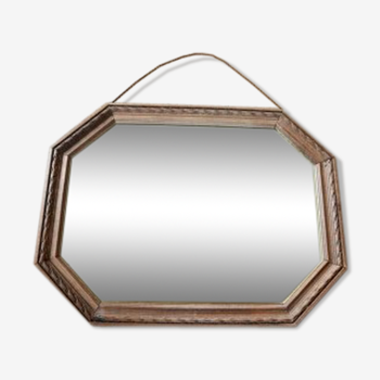 Miroir en bois octogonal