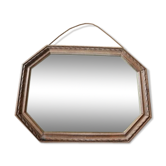 Miroir en bois octogonal