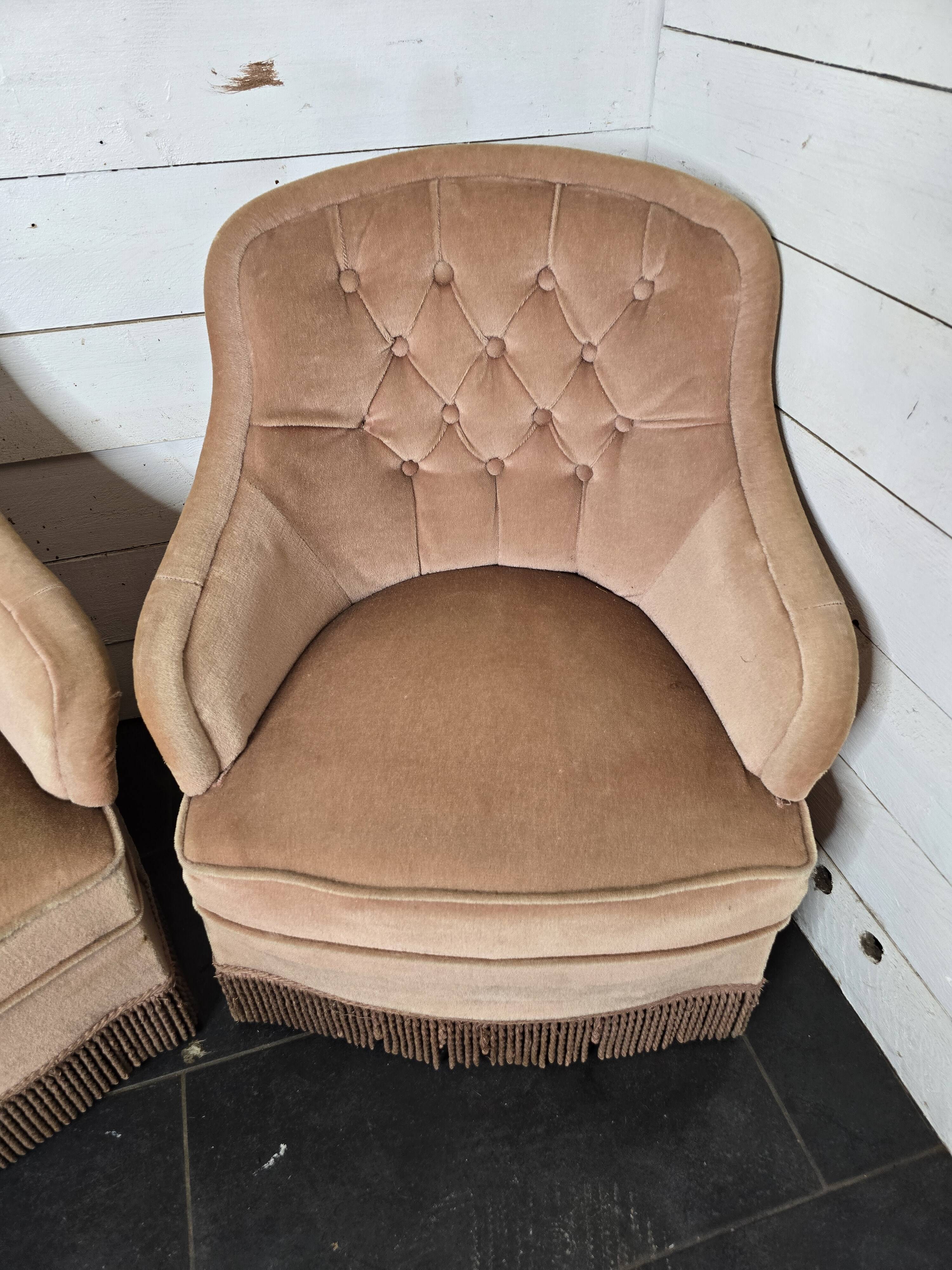 Pair of toad armchairs