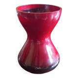 Vase diabolo Verrerie de Saint Prex Suisse.