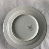 Dessert service 10 plates and a Bernardaud Limoges porcelain cake dish