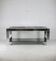 Coffee table steel and smoked glass, France, circa 1970