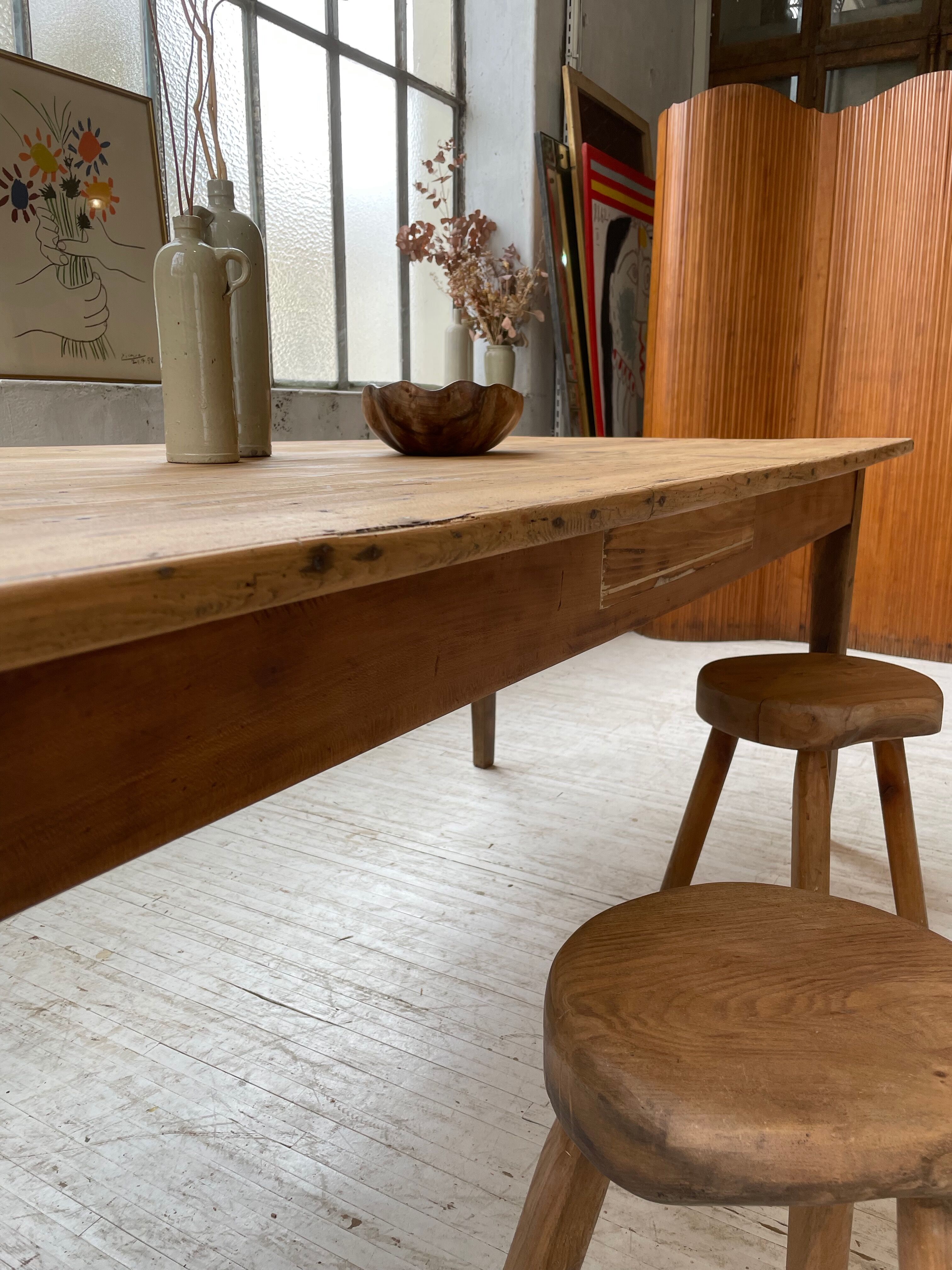 Oak farmhouse table 2m