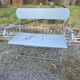 Banc de jardin ancien en fer forgé massif
