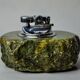 Green alabaster lighter by Romano Bianchi, Italy, 1970