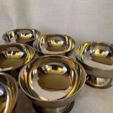 Set of 6 stainless steel ice cream cups