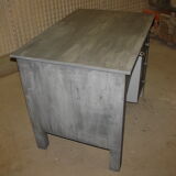 Office painted in grey patinated and varnished mat around 1940