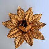 Plafonnier doré fleur