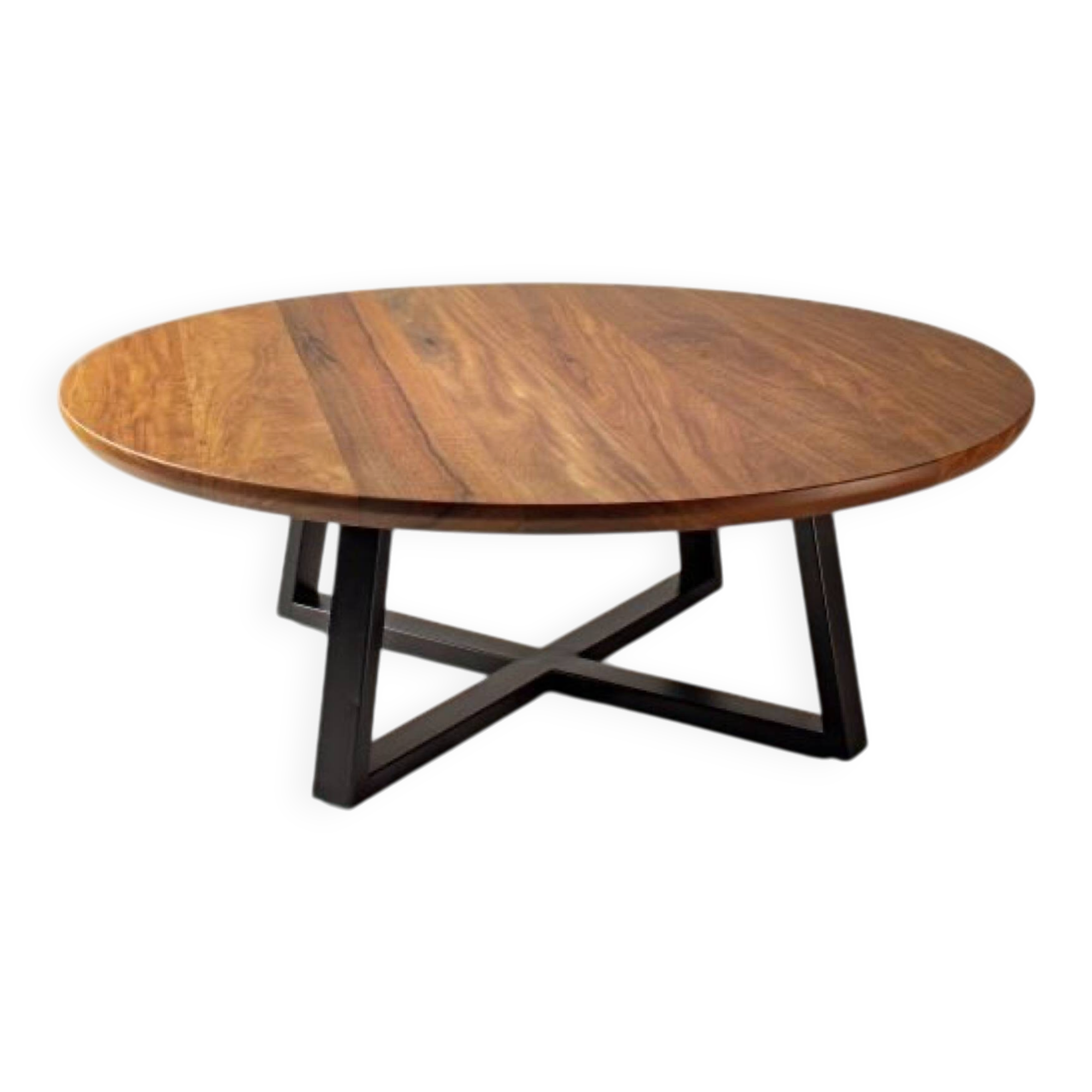 Messmate timber round coffee table