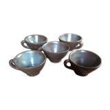 Series of 5 sandstone cups