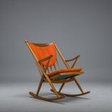 No. 182 Teak Rocking Chair by Frank Reenskaug for Bramin, 1960s