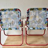 2 vintage camping chairs for children