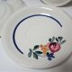 tea or coffee set model Gilberte earthenware Saint Amand floral decoration