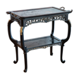 Japanese-style wooden side table mounted Gabriel Viardot