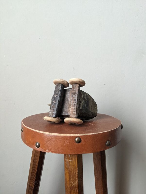Jouet de collection vintage canard en bois