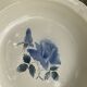 Hollow dish with blue rose motif, octagonal, vintage Digoin