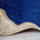 Wicker and rattan lounge chair by Carl Ojerstam for Ikea circa 1980/1990
