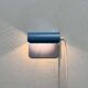 Light blue perforated metal suspension by Abo Randers, Danish postmodern, 1980s.