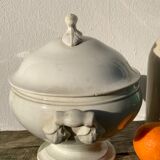 White earthenware tureen from Sarreguemines