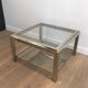 Pair of large chrome side tables