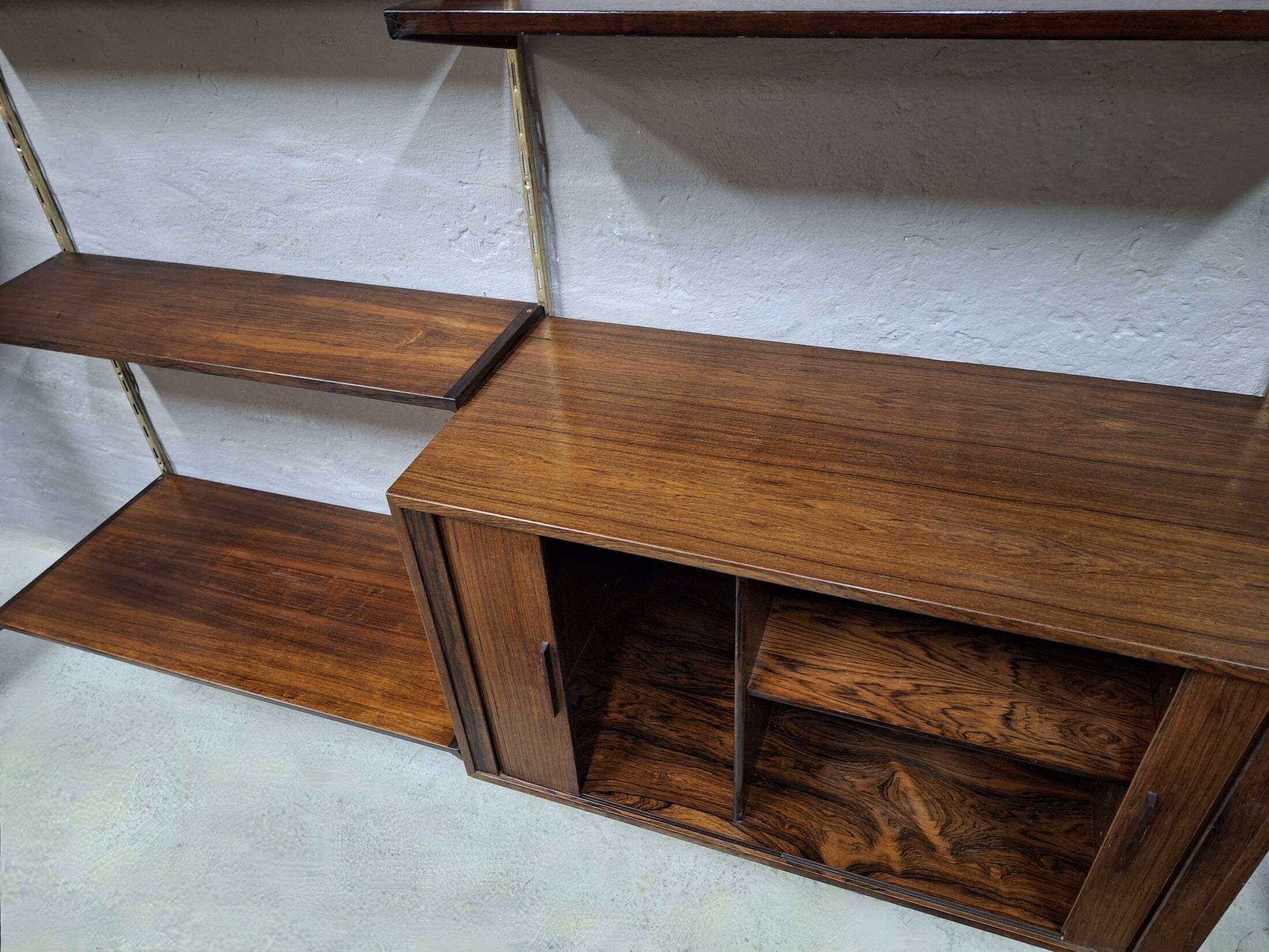 Kai Kristiansen rosewood modular shelf system, Denmark 1960s