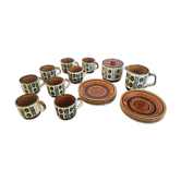 Boch La Louvière coffee service series Noix – 18 pieces – 8 people