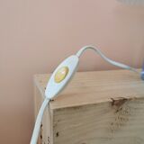 Blue upcycled lamp pleated lampshade