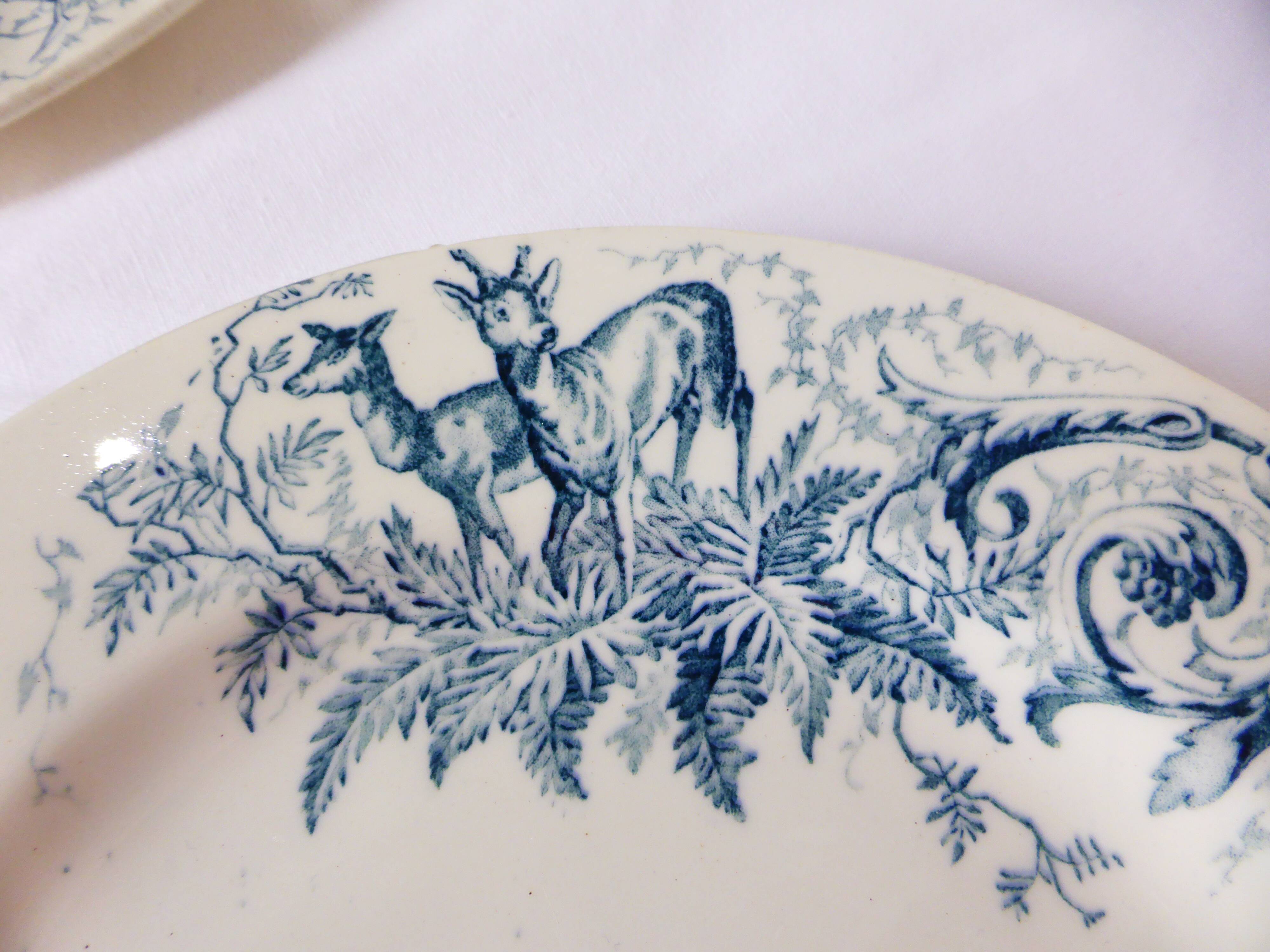 2 flat plates vintage K&G Luneville hunting model 220540