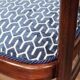 Thonet living room set, in wood and blue jacquard, 1910
