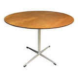 VERY RARE CANNELÉE BASE DINING TABLE BY ARNE JACOBSEN, Fritz Hansen, 1960s