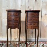 Pair of Louis XV bedside tables in marquetry