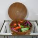 Mid century sewing box with / asystent / Service platform  teak 1960/70s