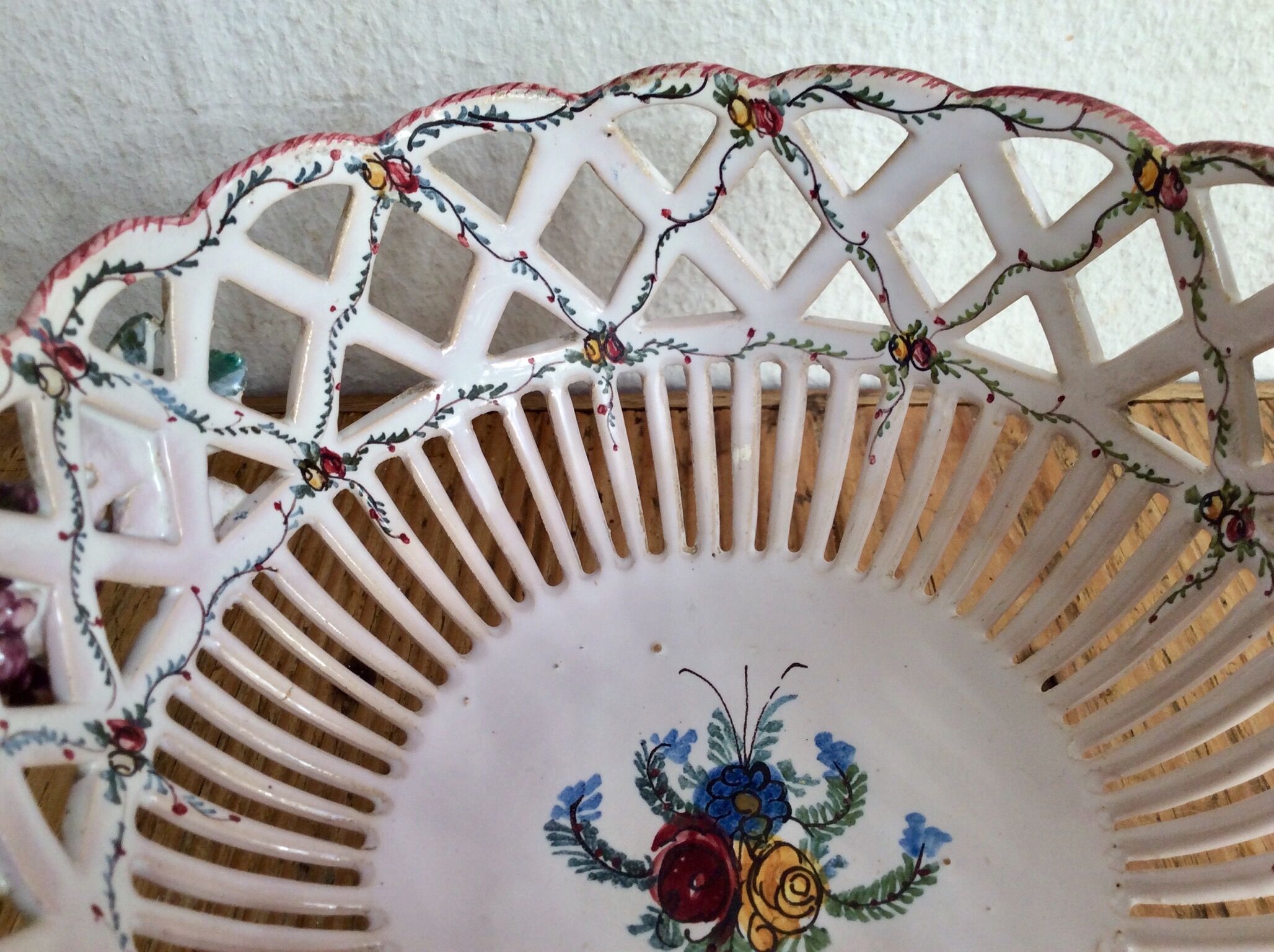 Old earthenware cut