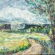 Steinhoegl Landscape Bavaria, 1989 – Oil painting by Alexander Michael