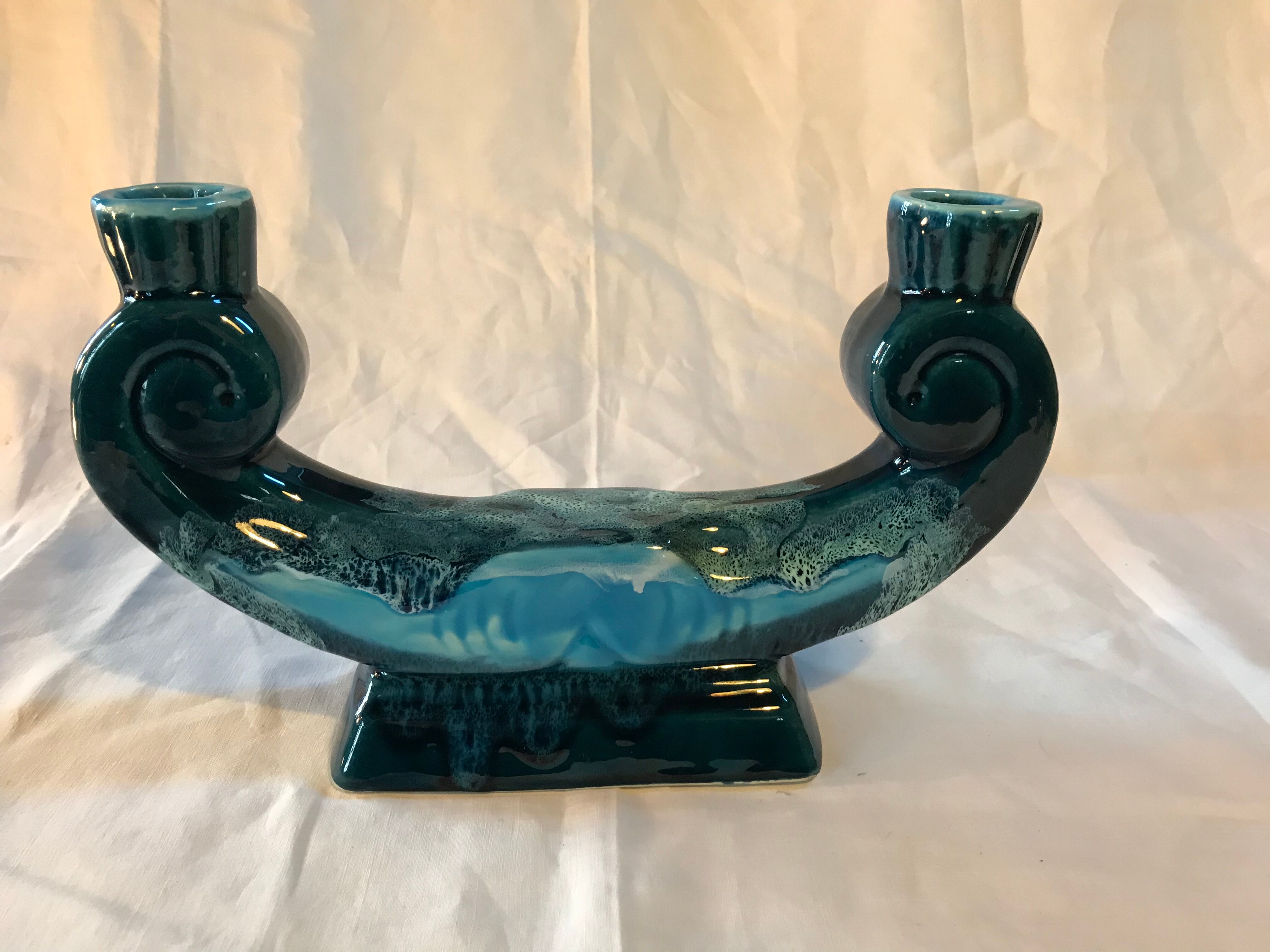Double ceramic candle holder