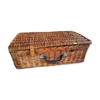 Coracle vintage wicker picnic basket