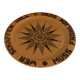 Decorative Hand-carved Wooden Plate with Pyrography, Germany 1960s